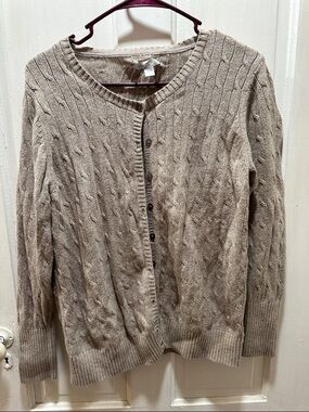 Old Navy Neutral Beige Cable Cardigan